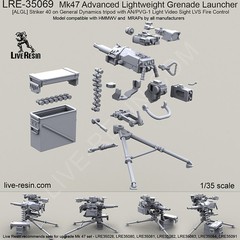 Live Resin 1/35 LRE-35069 Mk47 Advanced Lightweight Grenade Launcher (Set 1)