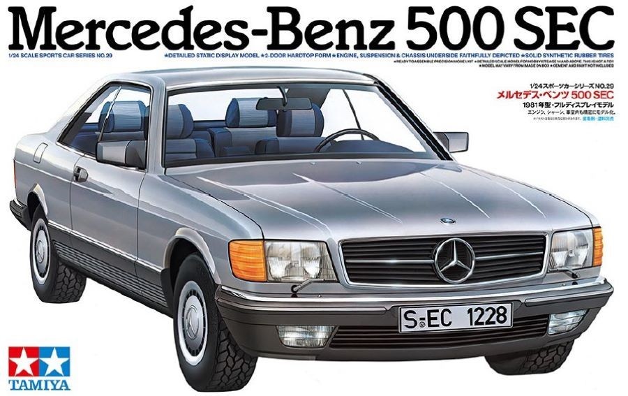 Tamiya 1/24 Mercedes Benz 500 SEC Sports Car Model Kit TAM24029