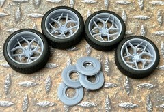 Resin 21/20 Inch Brixton UltraSports Model car Wheels and Tires 1/24 1/25 scale