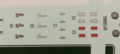 Black White Stripes 68 1968 Chevy Camaro Z/28 Emblems 1/25 AMT Decal Sheet