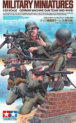 TAMIYA 1/35 No.386 GERMAN MACHINE GUN TEAM (MID-WWII) Model Kit 35386