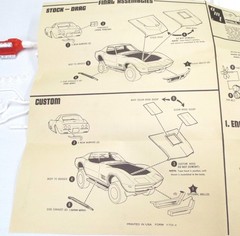 Vintage Original 1972 AMT Y732 “The All New Corvette” 1/25 Scale Customizing Kit