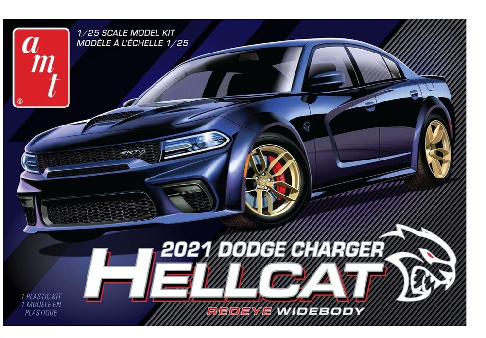 AMT 1/25 2021 Dodge Charger Hellcat Redeye Widebody Plastic Model Kit #1325