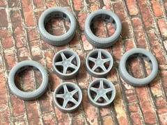 1/24 Scale: 18-inch “‘95 Mustang Cobra R” Resin Wheels For Sports Cars