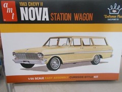 AMT-#1202/12-NOVA-1963 CHEVY II STATION WAGON-KIT NOT SEALED-1:25 SCALE