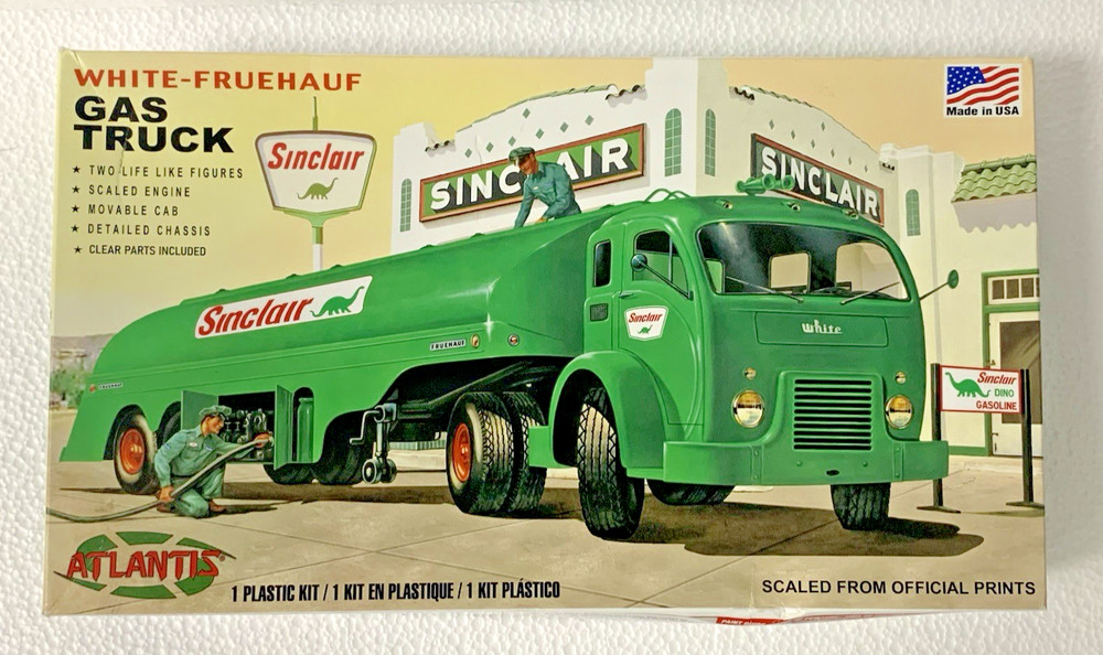 Atlantis White-Freuhauf SINCLAIR Gas Truck 1:48 Model Kit H1402 NIB Parts Sealed