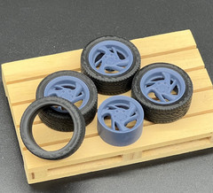 1:24 / 1:25 Corvette Callaway Supernatural 17″ Wheels w/ Rubber GY Eagle Tires