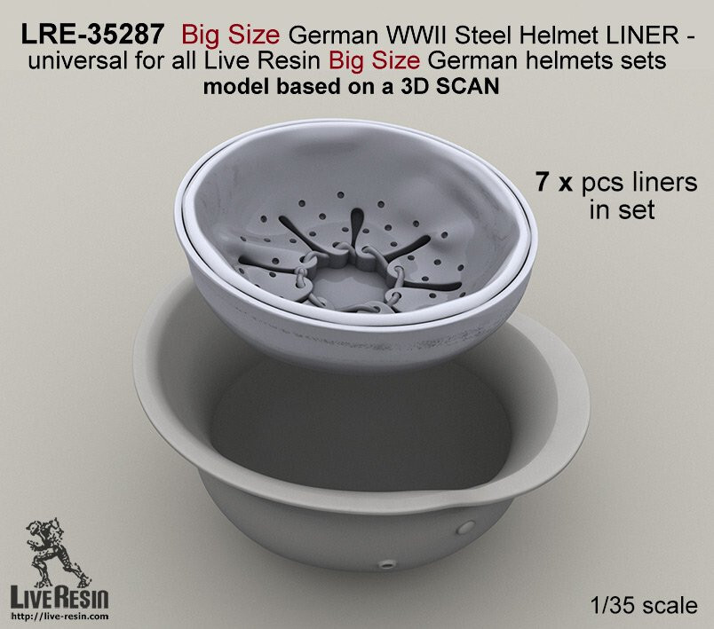 Live Resin 35287 1/35 WWII German Steel Helmet Liner (2)