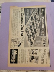 Monogram Model Car Ad. Vintage