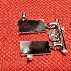 Chrome License Plates 1956 Chevy Bel Air 1:24 Scale Model Car Part Monogram