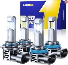 AUTOONE H11 9005 LED Bulb Direct Fit 1:1 Mini Size, 70000LM H8/H9 HB3 Combo Fog