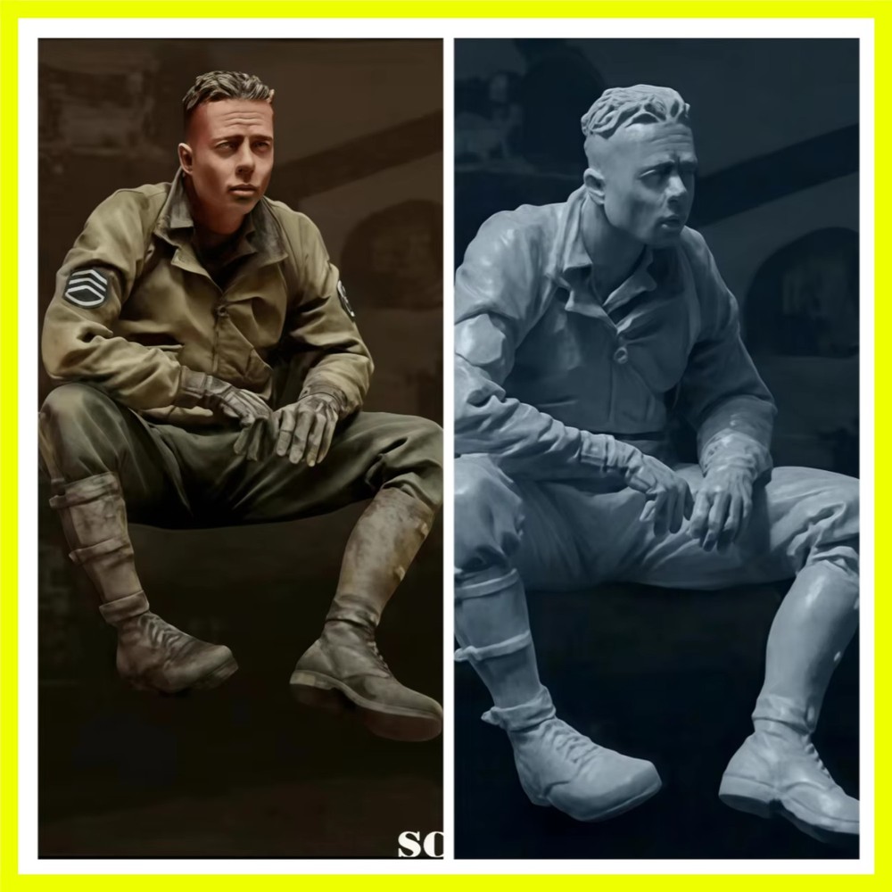 1/35 Resin Model Assembly Kit GK, US Tank Commander, Unpainted Model