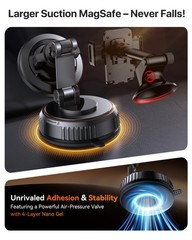 for MagSafe Car Mount[3600gf Strong Magnet & 89+LBS Suction Base]Vacuum Magne…