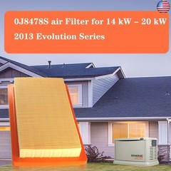 (2PCS) 0J8478 Air Filter Fit For Generac 14KW-20KW 0J8478S Generator Series