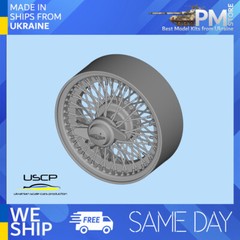 USCP 24P170 1/24 15inch Jaguar Classic Wire wheels Resin kit Upgrade accessories