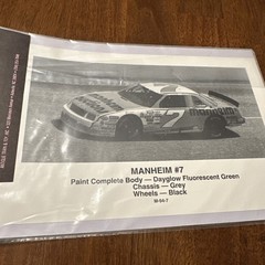 Blue Ridge Decals M-94-7 1/25 Scale #7 Manheim Auctions NASCAR Chevy Decal