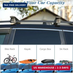 FelicValo 53″ All-Metal 330 lbs Roof Rack Cross Bars with T-Slot, Universal Fit