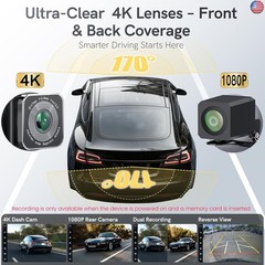 9″ Portable CarPlay Screen for Car, CooCom UHD Car Stereo with Touch Screen