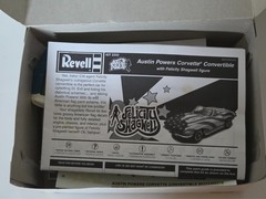 Revell Austin Powers Corvette Convertible 1:25 Model Partially Assembled