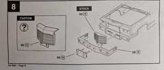 84 CADILLAC COUPE LOWRIDER – STOCK GRILL – REVELL 4991 – MODEL CAR KIT PARTS LOT