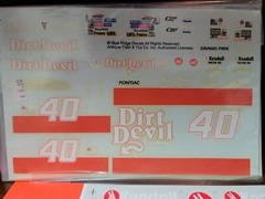 BLUE RIDGE DECALS M-94-30 NASCAR #40 DIRT DEVIL PONTIAC ’93