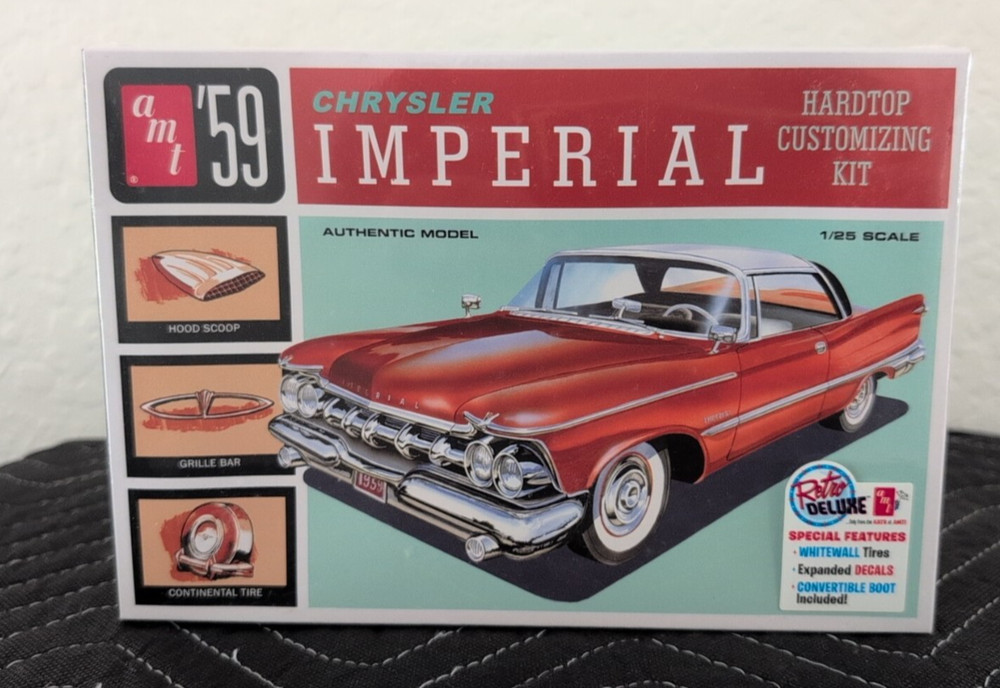 AMT 1136 1959 Chrysler Imperial Hardtop Customizing 3n1 Model Kit 1/25 NOS