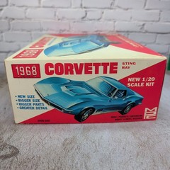 Vintage MPC 1968 Corvette Sting Ray 427 Hardtop 1/20 Partial Build