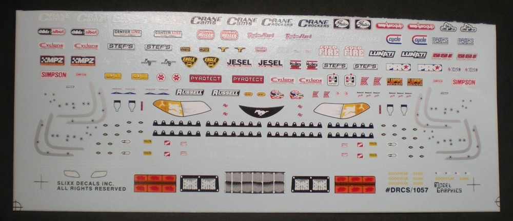 Slixx 1057 Drag Contingency Drag 1/24 1/25 waterslide decal