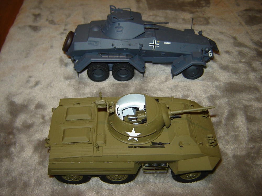 Built Military Vehicles 6 & 10 wheel Both Painted & Built Excellent Detail 1/72