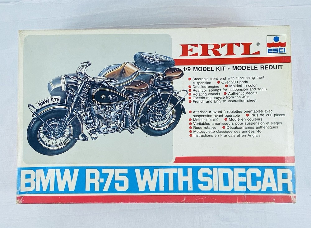 ERTL #8294 BMW R-75 Motorcycle With Sidecar 1/9 Scale – Mostly Assembled REVIEW!