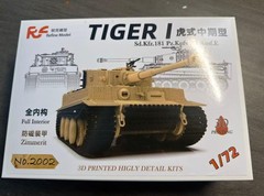 Reflne 2002 1/72 TIGER I (Sd.Kfz.181) Ausf.E Full Interior/Zimmerit 3D Print Kit