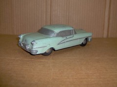 1955 Oldsmobile Olds Banthrico PROMOTIONAL promo MODEL bank with box Chartreuse!