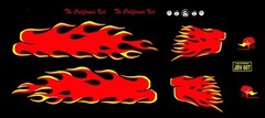 The California Kid (type) Hot Rod Flames Decal 1/24th – 1/25th Scale Decals