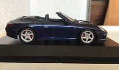 1/43 MINICHAMPS PORSCHE 911 Carrera 4S, cabrio ,d.blue, mint,++ !