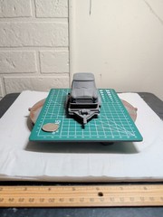 3d Printed 5-in Model 1963 Mini Cooper On Trailer Unpainted