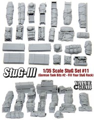 1/35 German WWII “Tank Bits 2” Stug Set #11 (24 Pieces) – Value Gear Resin
