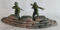 SAND BAG BUNKER TOY SOLDIER MILITARY ARMY WAR VILLAGE DIORAMA PIECE 3″