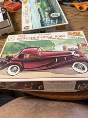 4 Johan 1/25 Kits 31 Cady, 35 Mercedes, 31 Teddy Fleetwood, Chrysler Turbine Car