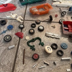 VINTAGE LOT MODEL KITS PLASTIC CARS HOT ROD PARTS and built body