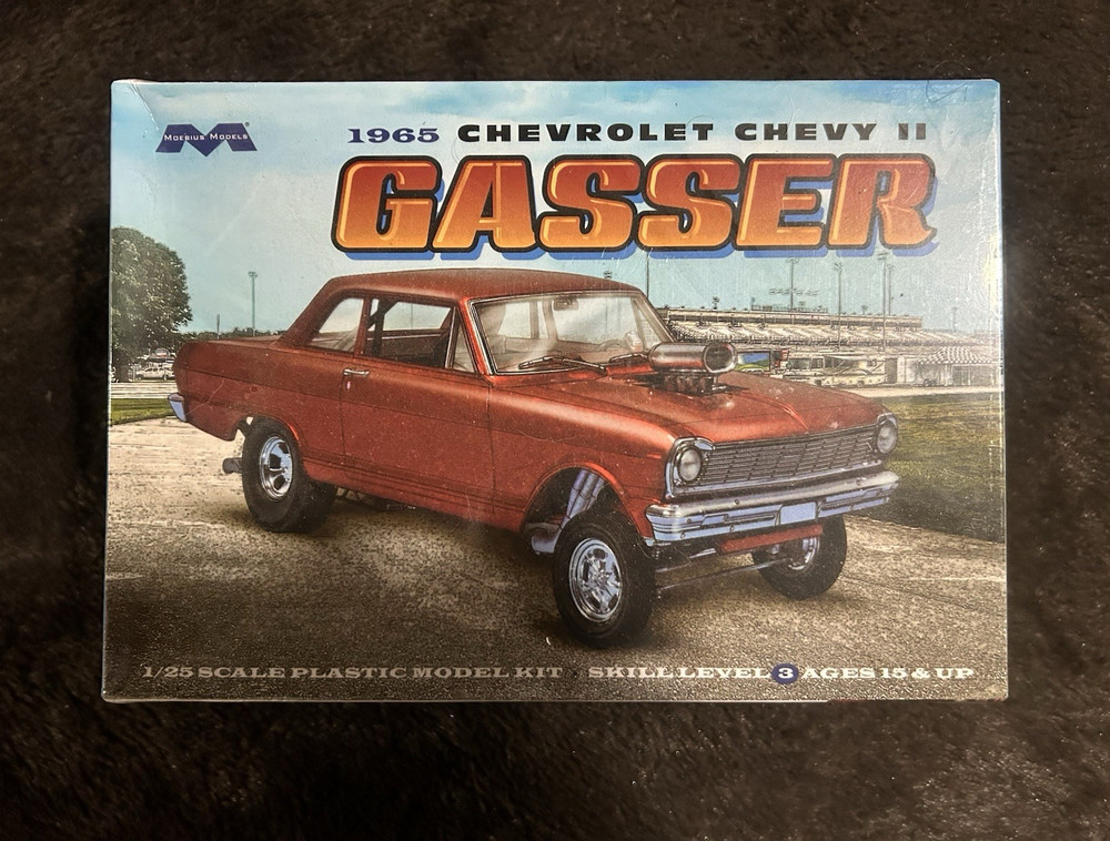 Moebius Models 1965 Chevy II Gasser 1:25 Plastic Car Kit Decals MPN 2324