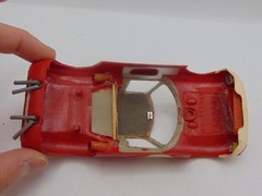 Vintage Model Car Plastic 5 ” Long Built 1960’s Ferrari Race car Parts Blue