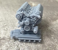 Resin Dodge Viper V10 engine for scale model cars, 1/24 1/25