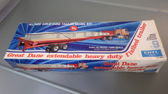 Vtg 1974 Ertl 1/25 Great Dane Extendable Truck Flatbed Trailer Model Kit in Box
