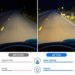 Headlight Assembly Compatible with Chrome Housing Amber Reflector Clear Lens