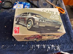 Vintage AMT 1977 Mercury Capri II Cafe Racer kit in 1/25th Scale.