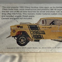 1973 Monogram Badman ’55 Chevy Street Funny Car Gasser 1:24 Factory Sealed !