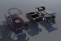 ABS Like Resin 3D Printed 1951 Henry J Model in 1/25