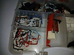 Revell AMT Monogr Junkyard Parts Lot Of Plastic Model Assortment Of Parts & Case
