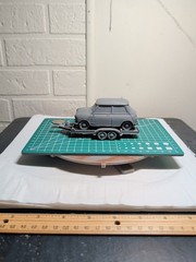 3d Printed 5-in Model 1963 Mini Cooper On Trailer Unpainted
