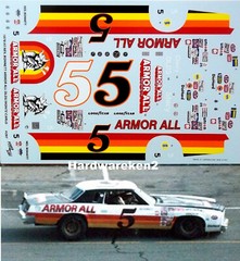 NASCAR DECAL # 5 ARMOR ALL 1978 CHEVROLET MONTE CARLO NEIL BONNETT 1/25
